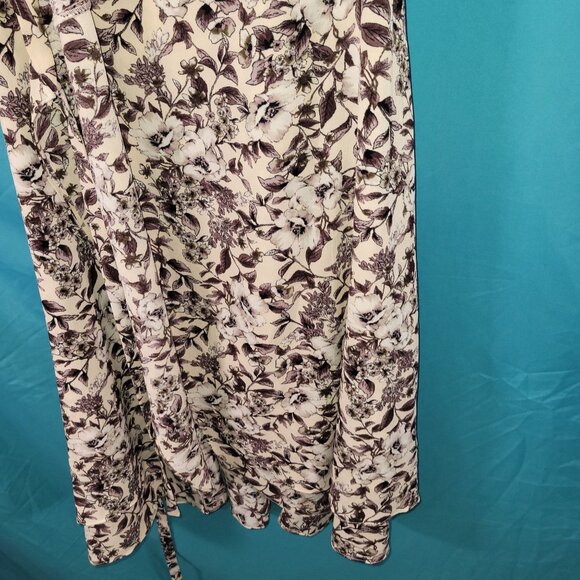 Ten Sixty Sherman Womens Floral Print Wrap Dress Medium - Picture 5 of 11